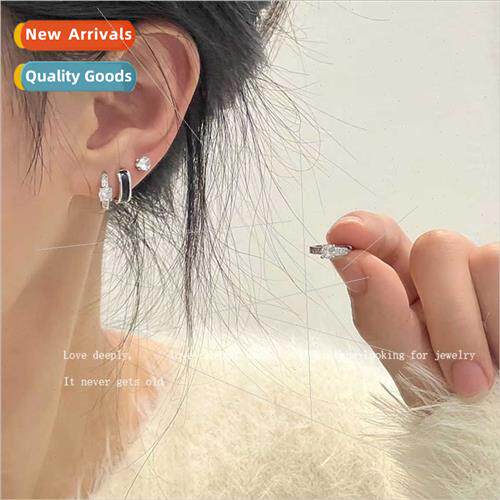 New tide drip oil zirconia earrings ins niche minimalist ear