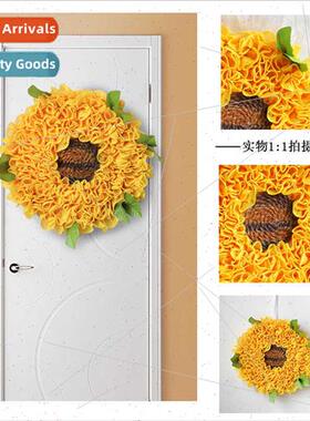 Yellow sunflower wreath round wreath decorations bee festiva