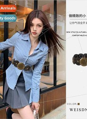 Vintage antique copper color waist chain senior sense four s