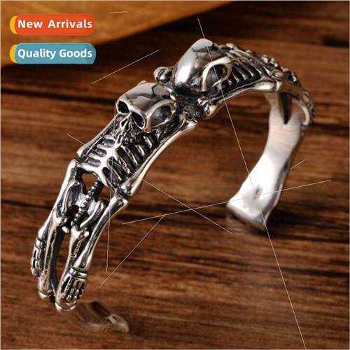 Fashion Men Double Skull Bracelet  mple