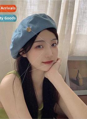 Cowboy beret female summer Korean  hundred matching show fac