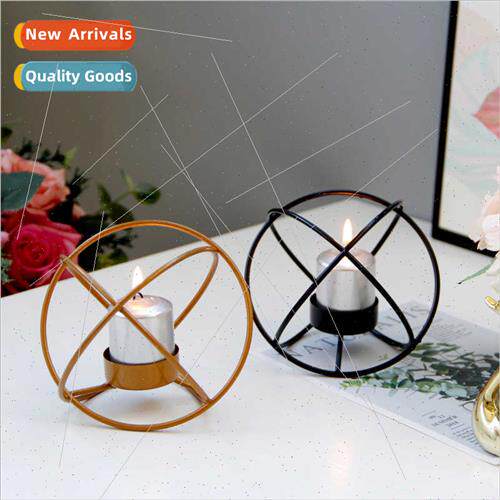 Vintage Art Candle Holder Metal  Desktop Decoration Classica