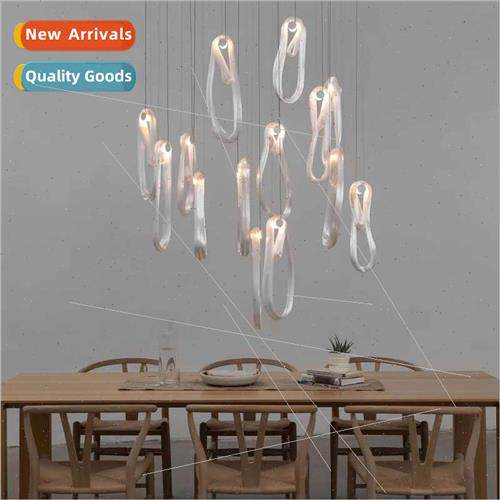 Glass noodle lamp simple living room bedroom bedside stairca