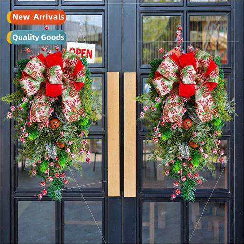 Bow Christmas bells upside down e 2023 new red fru pine need