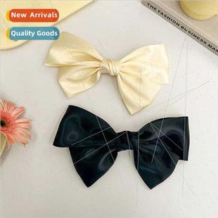 bow satin hairpin female vers Classic temperament versatile