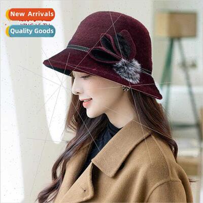 Bowler hat female fall winter sable hair new elegant felt ha