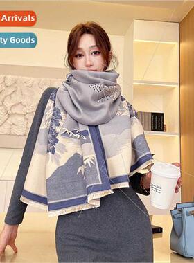2023 thickened cold large shawl fall winter warm faux cashme