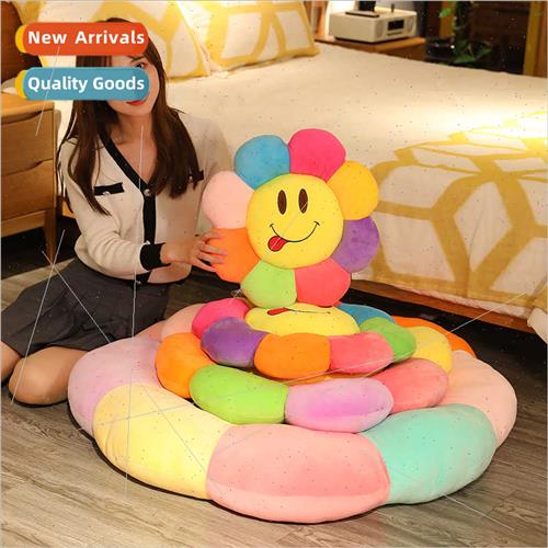 Cartoon large sun flower cushion plush pillow toys creative
