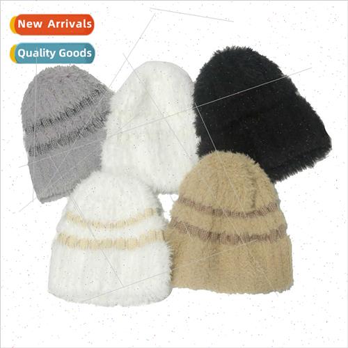 Knted hat female winter Korean  show face small hundred ride