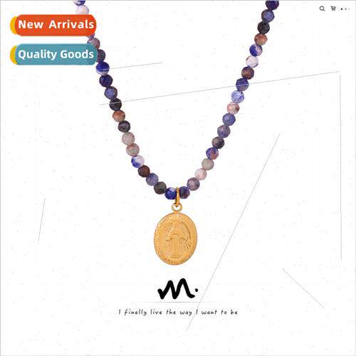 Europe new retro natural stone handmade beaded necklace tani