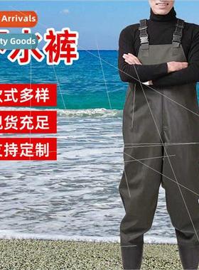 Green PVC Backstrap Launching Pants Waders Pocket Fishing Cl