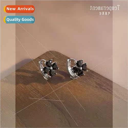 Zirconia Black Earring Buckles ins Round Earrings Earrings J