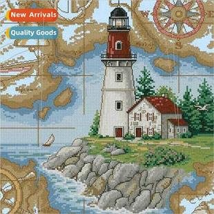 DIY ghthouse Thread Stch Handmade New mple Cross Full