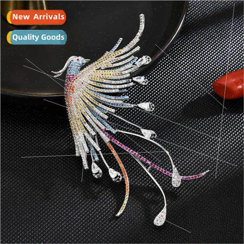 New enamel color phoenix brooch high-grade animal corsage pi
