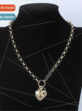 Europe Necklace Key Lock Combination wh Diamonds Ladies Allo