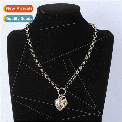Europe Necklace Key Lock Combination wh Diamonds Ladies Allo