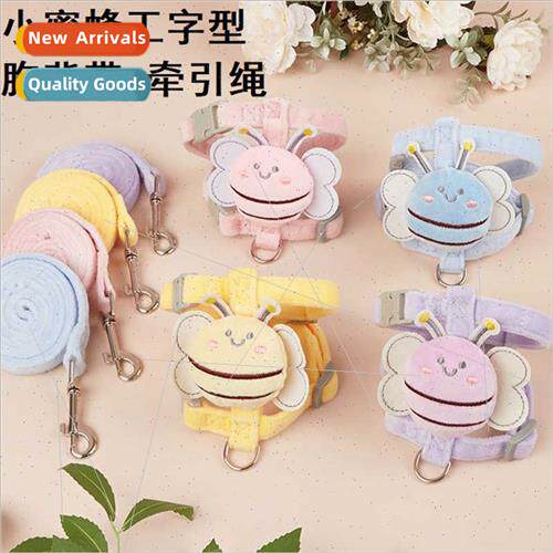 Cute Bee I-beam Chest Harness Cat Leash Outdoor Cat Walking