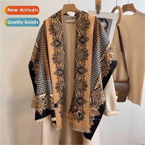 Scarf female spring autumn winter retro hopscotch mom faux w