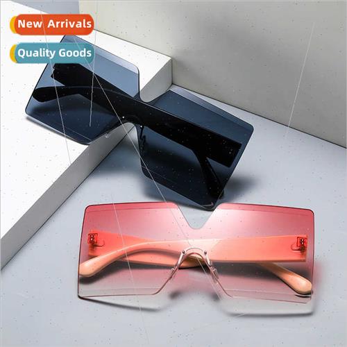 Personalized rimless onePCS sunglasses Fashion large frame g