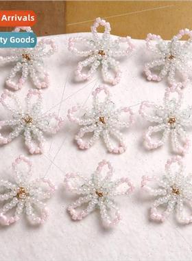 Yuanqi girl cute double patchwork color five petal flower di