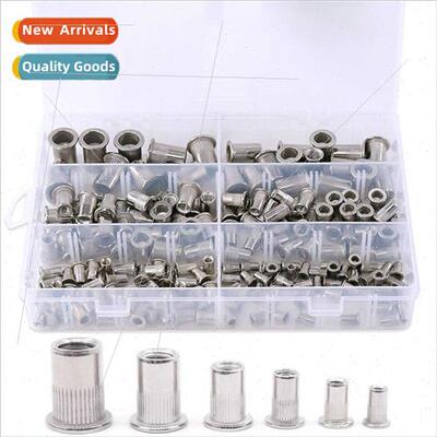 180pcs boxed 304 rivet nut M3 M4 M5 M6 M8 M10 flat head thre