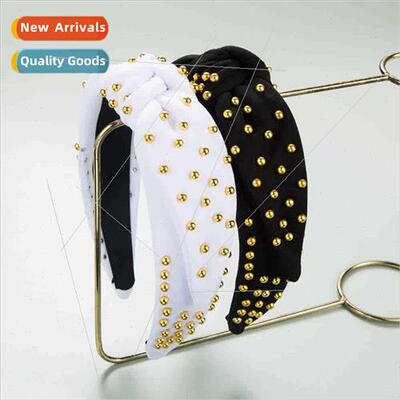 Hair bands knotted gold pearl hair bands Europe new fashion