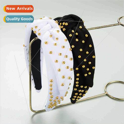 Hair bands knotted gold pearl hair bands Europe new fashion