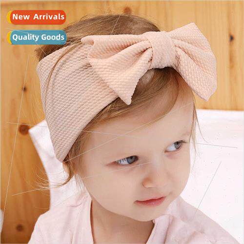 Children fabric corn kernel bow wide hair bands new baby big