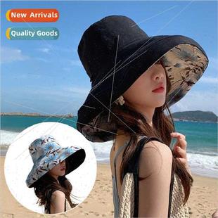 female fashion wear new large sides hat two Korean printing