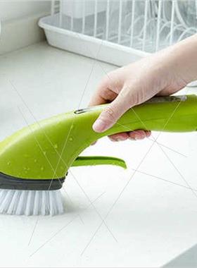 Kchen -slip long handle cleaning brush automatically add det