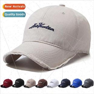 female brim wide top soft cap baseball letters edge Broken