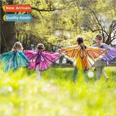 Childrens Christmas permance costumes colorful butterfly win