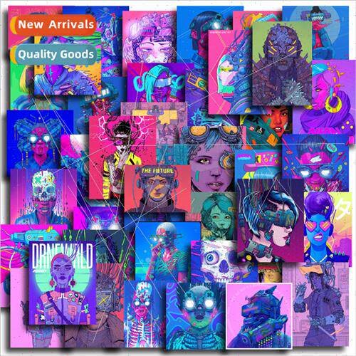 48 cyberpunk illustration handbook stickers David lucy cy Re