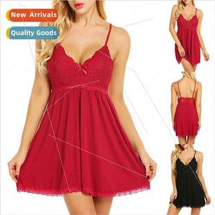 Sexy lingerie womens pajamas sexy slip dress su