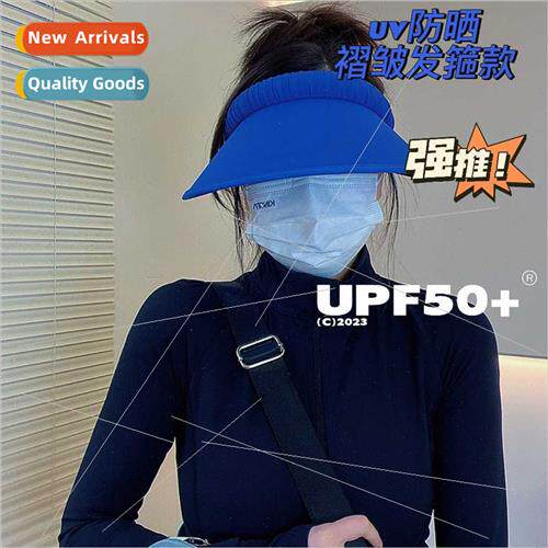 Sunscreen hat summer face-shading hollow top ice silk women