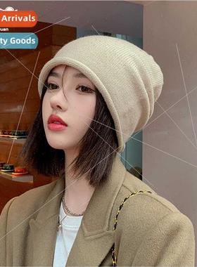 8150 fall winter knted cap female warm wool pile cap drawstr