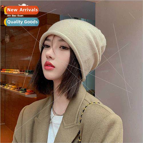 8150 fall winter knted cap female warm wool pile cap drawstr