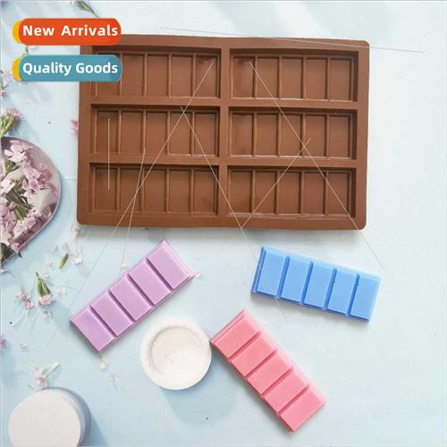 licone 6PCS Rectangular Chocolate Soap Cake Jelly Pudding So
