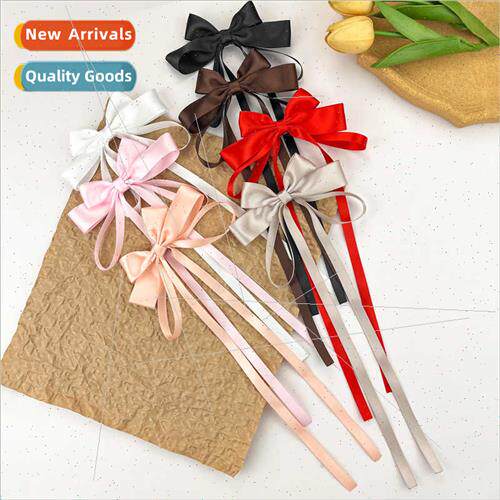 ins girls bow ribbon hair clips Japan Korea ribbon tie hair