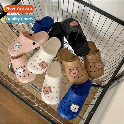 Female Summer Cartoon Cute Bear Cave Shoes Girls Heart Outer