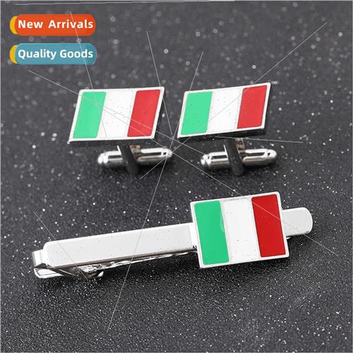Europe Uned States fashion new  Italian flag French tie clip
