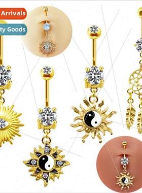 Europe Dreamcatcher Belly Button Ring Sun Star Pendant Navel