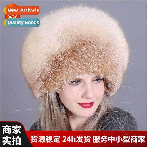 Fox hair hat fur women winter thickened warm ear protection