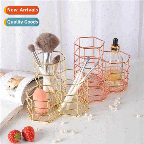 Scandinavian desktop iron pen holder colorful electroplated