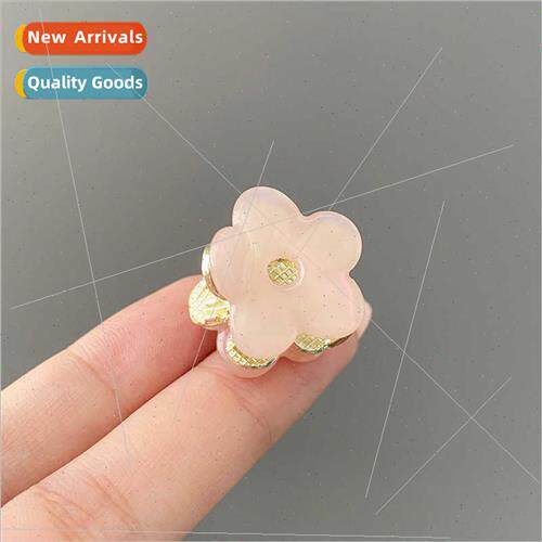 French small grab clip summer simple hair grab acetate flowe