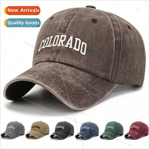 new hat wh casual soft top duck tongue cap men retro washed