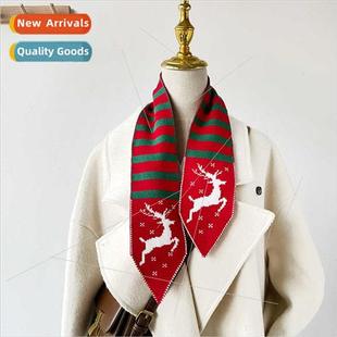 fall Christmas red small New winter women scarf long
