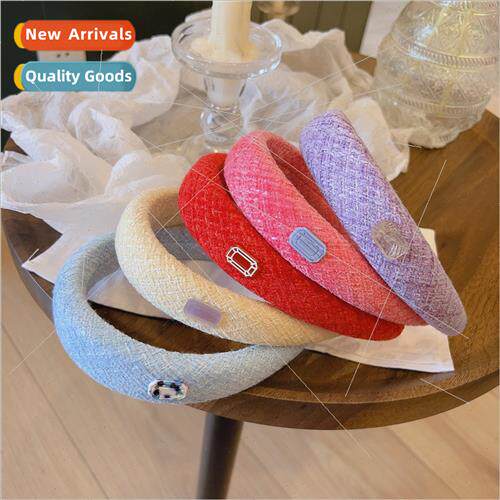 Korean color sponge high skull top headband go out  atmosphe