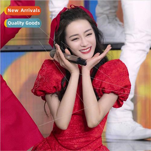 Spring Festival Ribbon Hair Clips Bow Princess Pair Clip Red