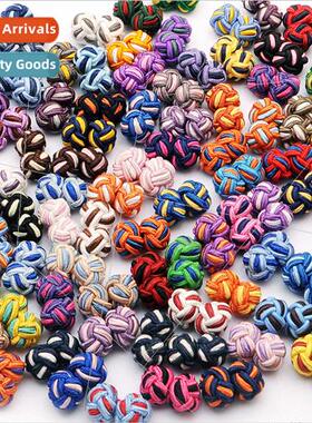 Handmade DIY braided two-colour rope buttons mple men shirt